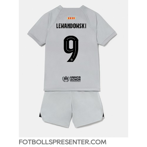 Barcelona Robert Lewandowski #9 Tredje tröja Barn 2022-23 Kortärmad (+ korta byxor)